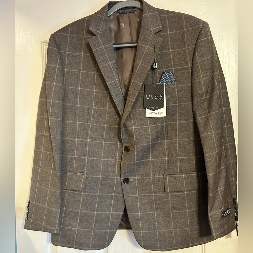 Tan checkered Ralph Lauren Suit/Sports jacket